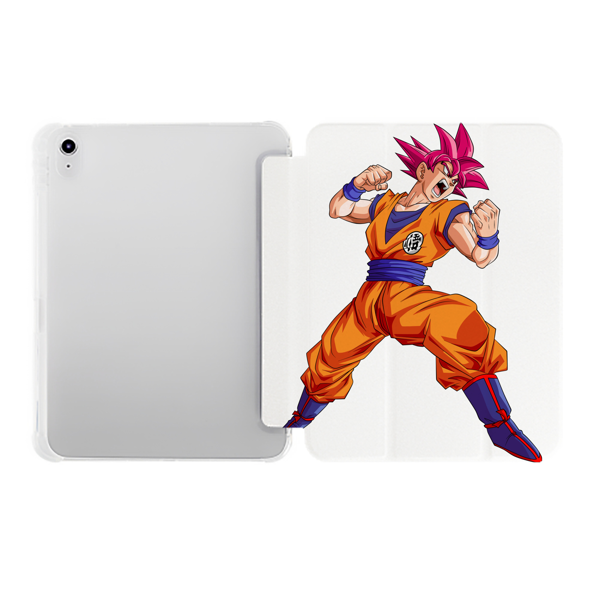 （画像用） ドラゴンボール 孫悟空（そん ごくう）Son Goku カカロット DRAGON BALL Kakarotto IPad ケース ペン収納付き 三つ折りスタンド PUレザー×シリコン 対応機種9.5/10.5/10.9インチ